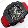 Super Clone Richard Mille RM 35-01 Richard Mille Rafa Cacbon NTPT White Strap 42mm — case and bezel