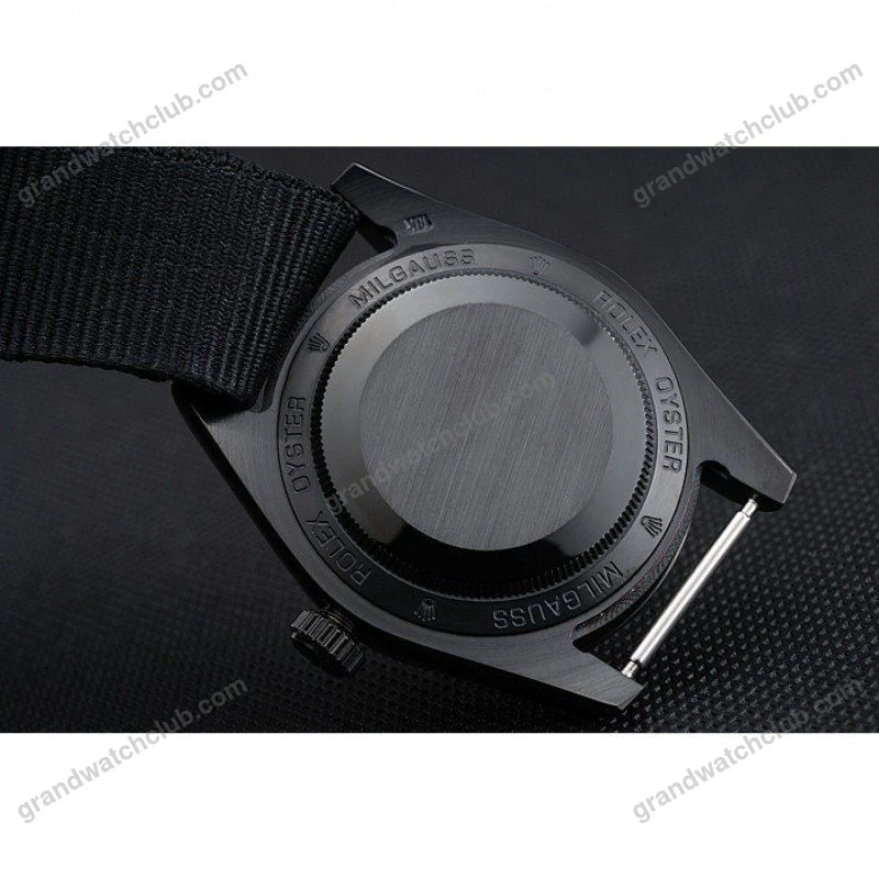 Super Clone Rolex Milgauss White Dial 622000 — on leather display