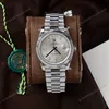 Super Clone Rolex Day-Date Silver Dial 128236-0001 36 mm — dial close-up