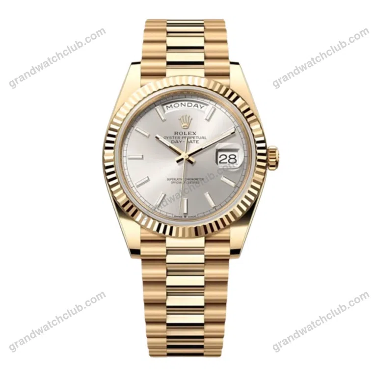 Super Clone Rolex Day-Date Silver Dial 228238 40 mm