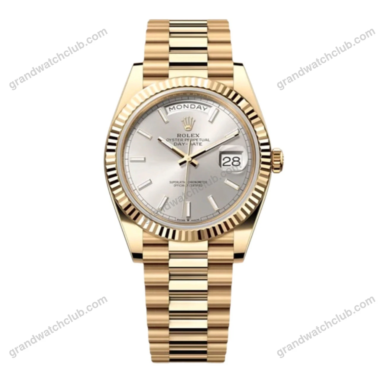 Super Clone Rolex Day-Date Silver Dial 228238 40 mm