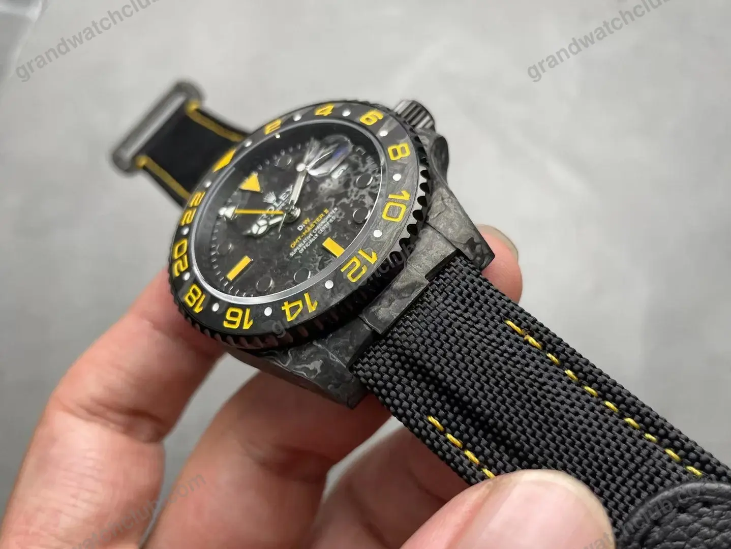 Super Clone Rolex GMT-Master II DIW Carbon Yellow Accent 126710 – Swiss SuperClone - photo 5