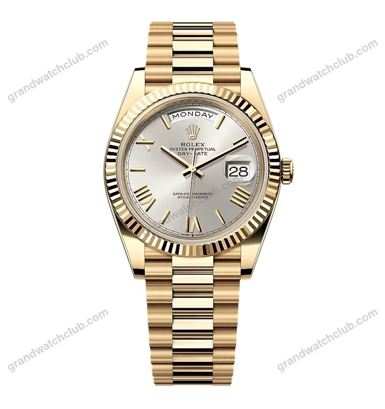 Super Clone Rolex Day-Date Silver Dial 228238-0002 40 mm