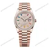 Super Clone Rolex Day-Date Diamond-Paved Dial 128395tbr-0008 36 mm