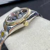 Super Clone Rolex Sky-Dweller Bright black Dial 336933 Oyster — on leather display