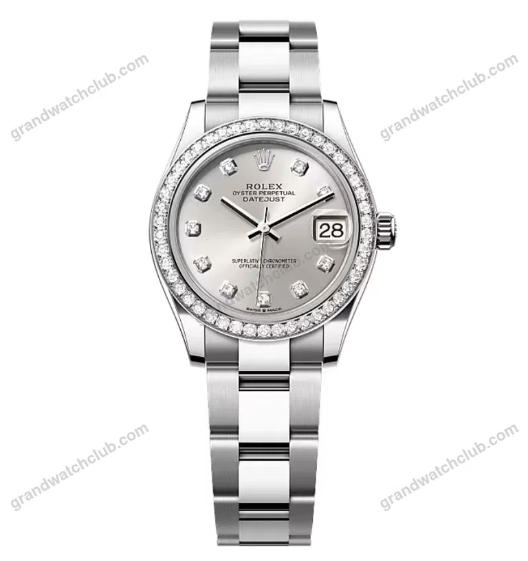 Super Clone Rolex Datejust Silver Diamond Dial 278384RBR-0033 31 mm