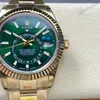 Super Clone Rolex Sky-Dweller Green Dial 336938 (Oyster) β side profile