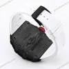 Super Clone Richard Mille RM 35-01 Richard Mille Rafa Cacbon NTPT White Strap 42mm — movement / caseback view