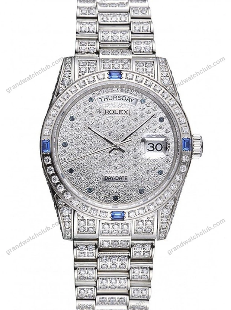 Super Clone Rolex Day-Date Diamond Dial 621613 37 mm