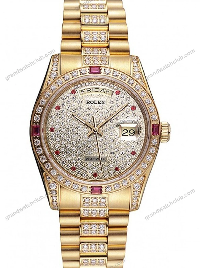 Super Clone Rolex Day-Date Diamond Dial 621614 37 mm