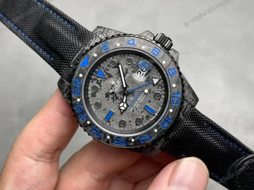 Super Clone Rolex GMT-Master II DIW Carbon Blue Accent 126710 β Swiss SuperClone - photo 6