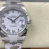 Super Clone Rolex Datejust White Roman Dial 126334-0023 41 mm — dial close-up