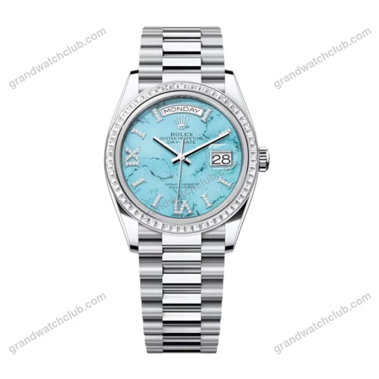 Super Clone Rolex Day-Date Turquoise Dial 128396TBR 36 mm