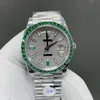 Super Clone Rolex Day-Date 40 Emerald Bezel Diamond Pavé Dial 228396TEM President – Swiss SuperClone - photo 6
