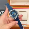 Super Clone Omega Seamaster Aqua Terra Worldtimer 43mm Blue Dial — dial close-up
