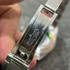 Super Clone Rolex Sky-Dweller Bright blue Dial 336934 Oyster β on leather display
