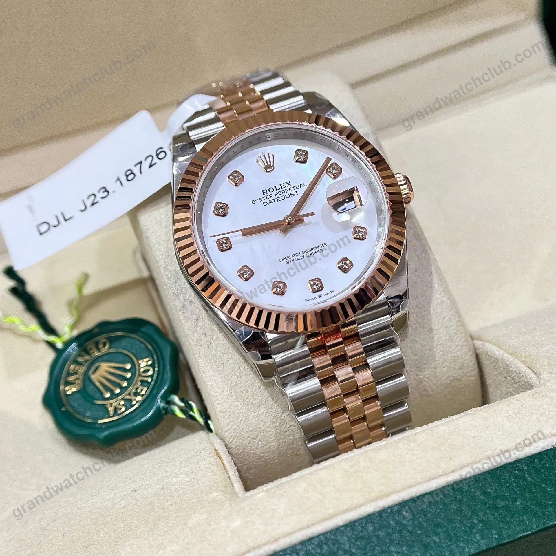 Super Clone Rolex Datejust Mother of Pearl Dial 126231-0021 36 mm β case and bezel