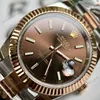Super Clone Rolex Datejust Chocolate Dial 126331 Oyster 41 mm — clasp and links
