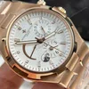 Super Clone Vacheron Constantin Overseas Dual Time 47450 42mm White Dial β side profile
