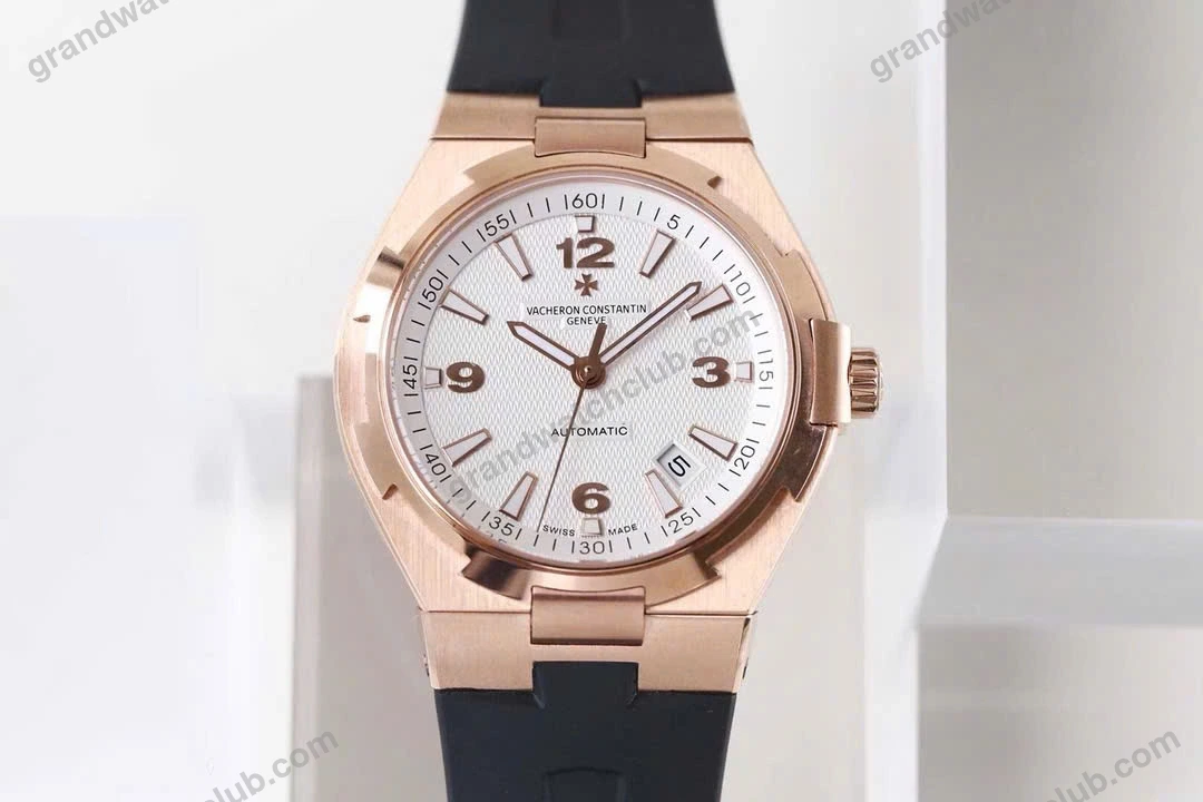 Super Clone Vacheron Constantin Overseas Rose Gold White Dial Number Roman 42mm