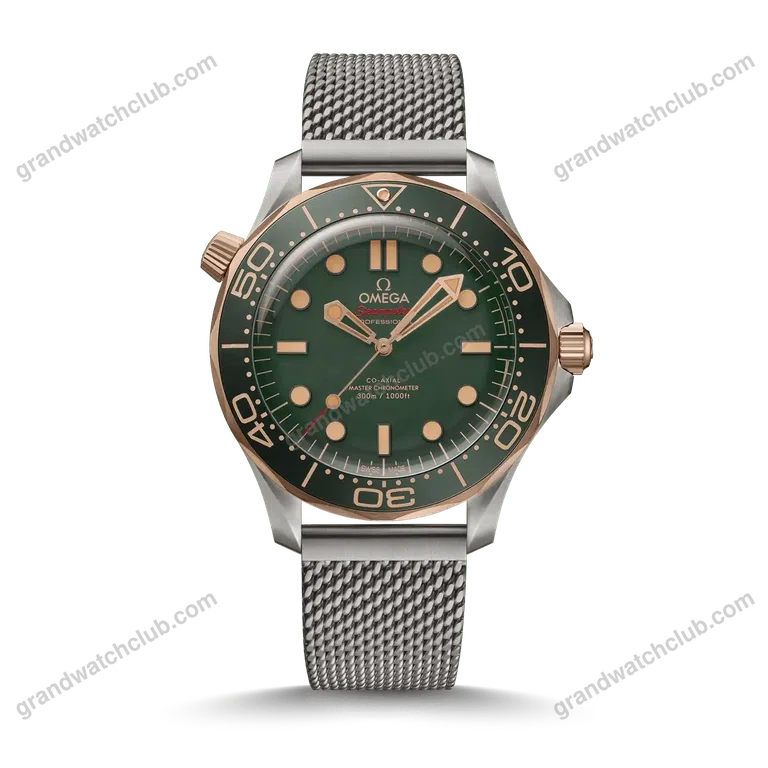 Super Clone Omega Seamaster Diver 300M “James Bond 007” 210.90.42.20.10.001 42MM Bronze Gold Titanium –