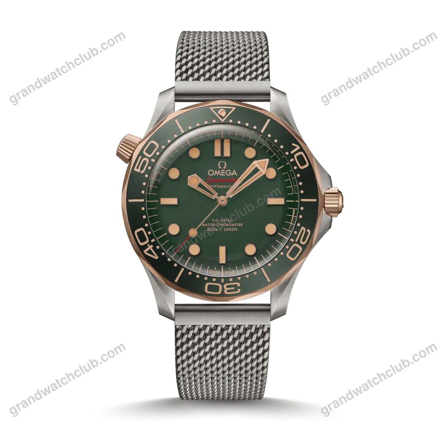 Super Clone Omega Seamaster Diver 300M “James Bond 007” 210.90.42.20.10.001 42MM Bronze Gold Titanium –