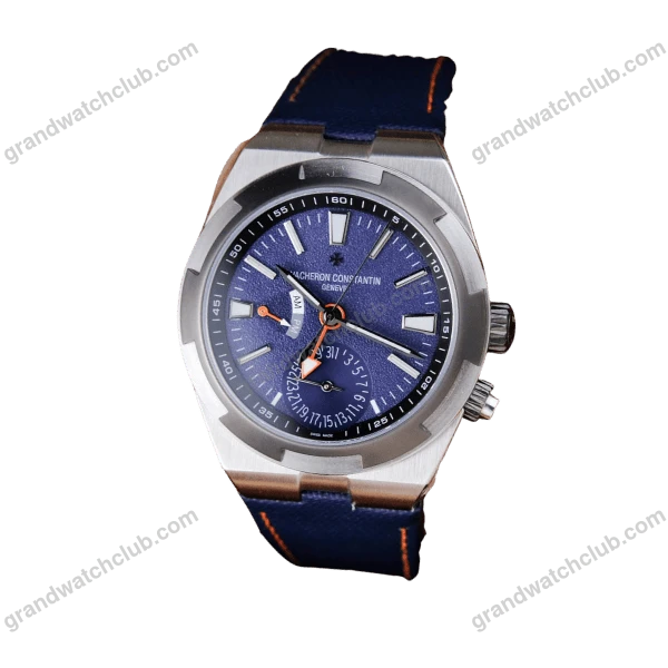 Super Clone Vacheron Constantin Overseas Dual Time 7900V 41mm Blue Dial Steel