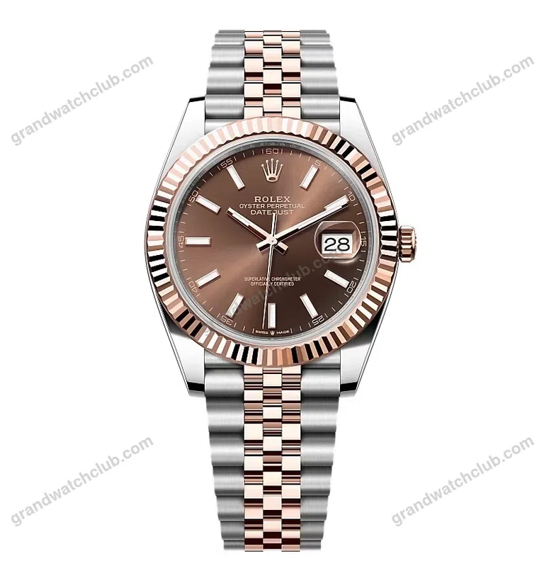 Super Clone Rolex Datejust Chocolate Dial 126331 Jubilee 41 mm