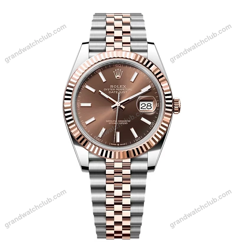 Super Clone Rolex Datejust Chocolate Dial 126331 Jubilee 41 mm