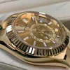 Super Clone Rolex Sky-Dweller Champagne Dial 336938 — side profile
