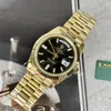 Super Clone Rolex Day-Date Bright Black Diamond Dial 228238-0004 40 mm — dial close-up