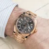 Super Clone Rolex Sky-Dweller Slate Dial Oyster 336935 — dial close-up