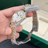 Super Clone Rolex Datejust Mother of Pearl Diamond Dial 126283RBR-0009 36 mm — side profile