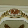 Super Clone Rolex Day-Date Carnelian Dial 128348RBR 36 mm β case and bezel