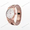 Super Clone Rolex Land-Dweller 36 mm Everose gold (2025) — case and bezel