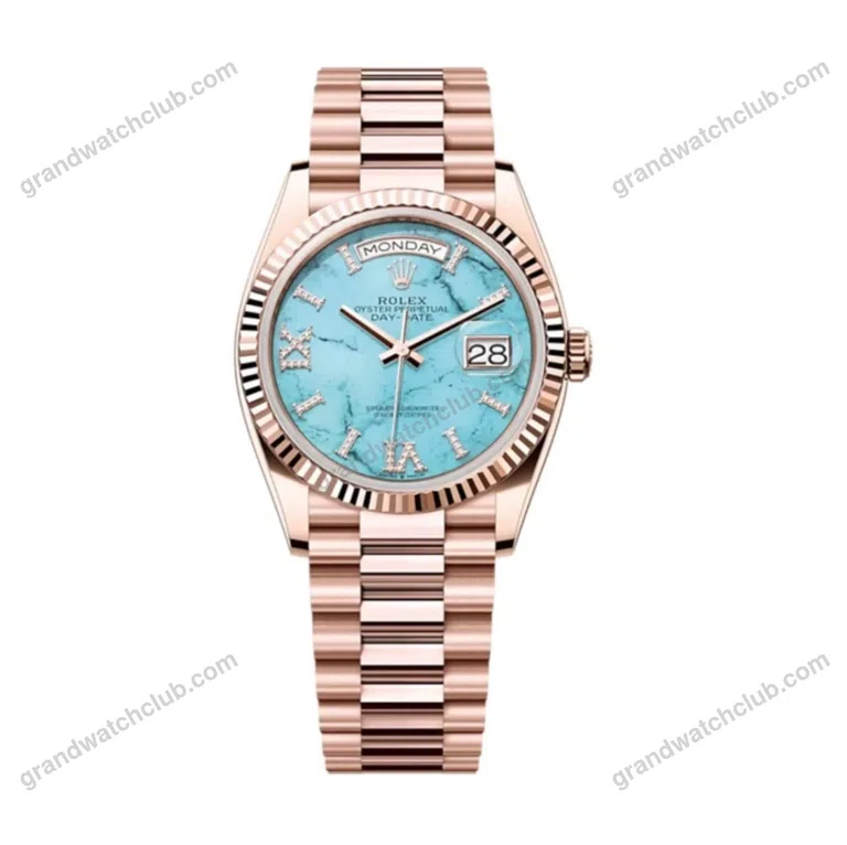 Super Clone Rolex Day-Date Turquoise Dial 128235 40 mm