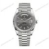 Super Clone Rolex Day-Date Grey Stick Tapestry Dial 228239-0002 40 mm