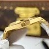 Super Clone Audemars Piguet Royal Oak Frosted Gold Double Balance Wheel Openworked 15412Ba.Yg.1224Ba.01 41mm — on leather display