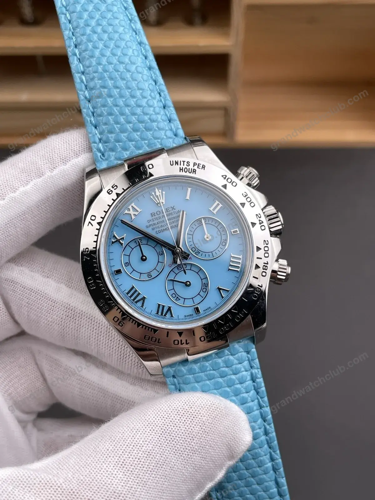 Super Clone Rolex Cosmograph Daytona Ice Blue Roman Dial 116520 – Swiss SuperClone - photo 2