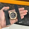 Super Clone Hublot Big Bang 42mm Rubber Strap Gold — view 10