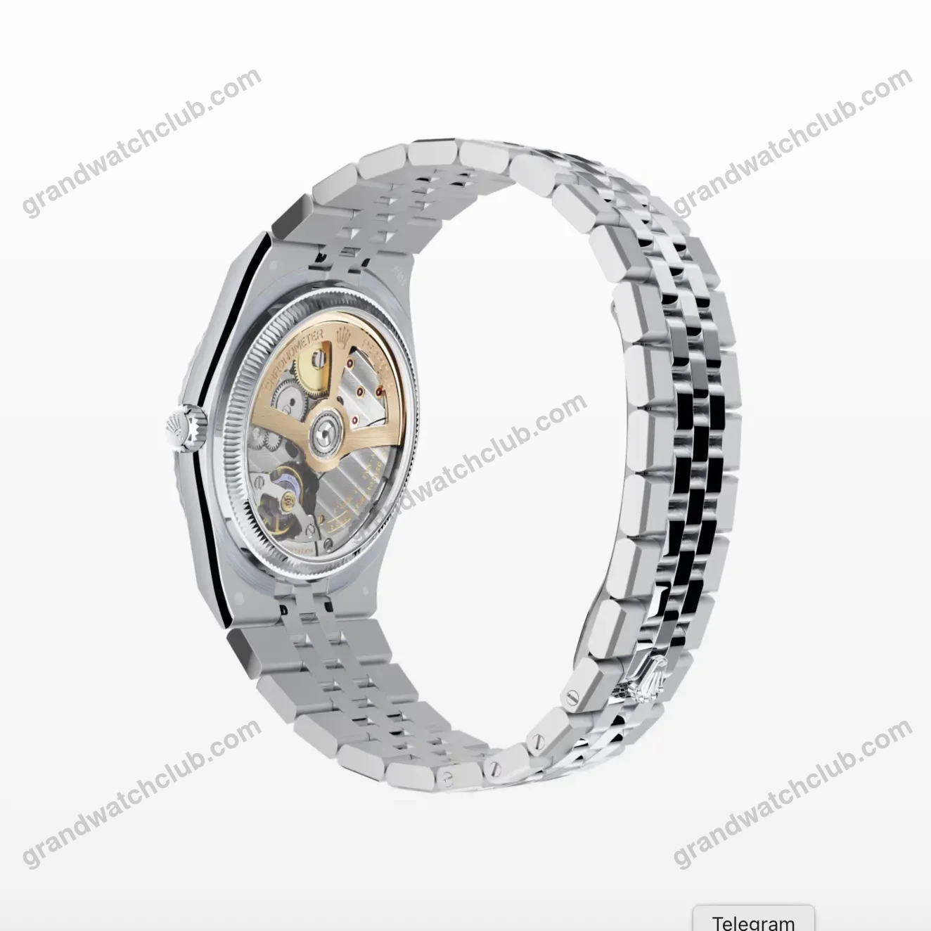 Super Clone Rolex Land-Dweller 36 mm Ice Blue Dial (2025) — bracelet detail