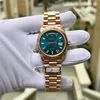 Super Clone Rolex Day-Date Blue-Green Diamond Dial 128235-0085 36 mm — dial close-up