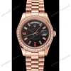 Super Clone Rolex Day-Date Black Dial 1454102 40 mm — dial close-up
