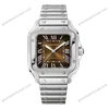Super Clone Cartier Santos De Cartier Chocolate Dial WSSA0065 35.5mm