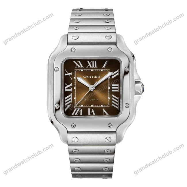 Super Clone Cartier Santos De Cartier Chocolate Dial WSSA0065 35.5mm