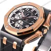 Super Clone Audemars Piguet Royal Oak Offshore Selfwinding Chronograph 26420RO 44mm Black Dial Rose Gold – — side profile
