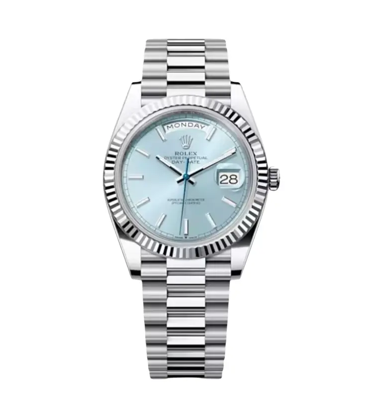 Reduced Super Clone Rolex Day Date Ice Blue 1