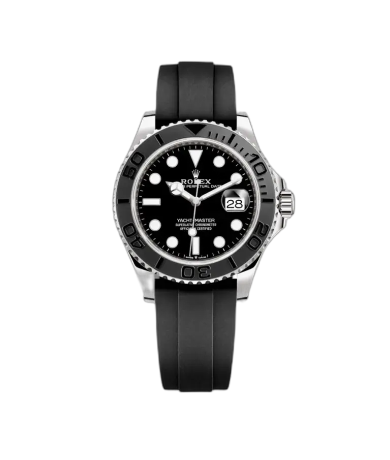 Reduced Super Clone Rolex Yacht Master Black Oysterflex 1