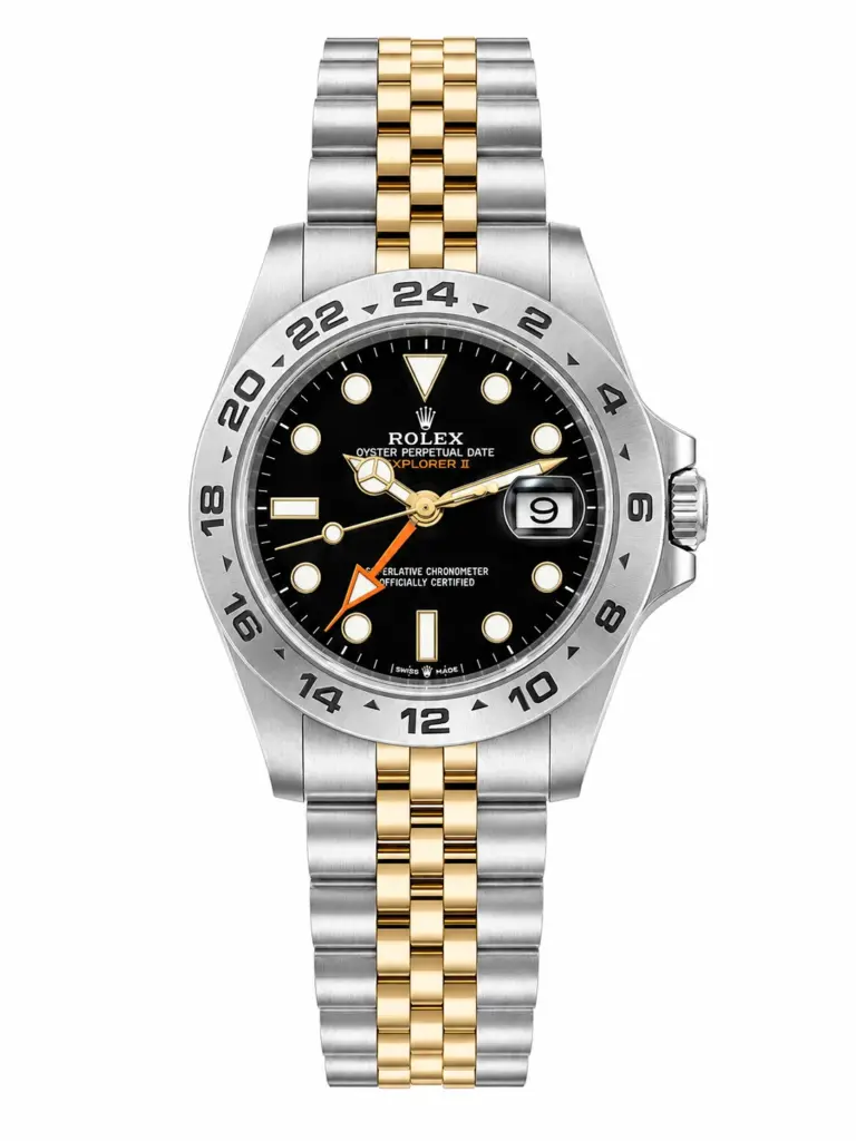 Super Clone Rolex Explorer II Black Dial Two Tone Jubilee