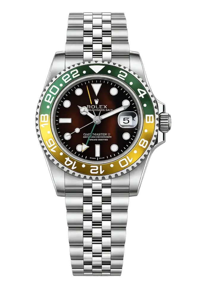 Rolex GMT Master II Sprite Green Yellow Bezel Jubilee Bracelet